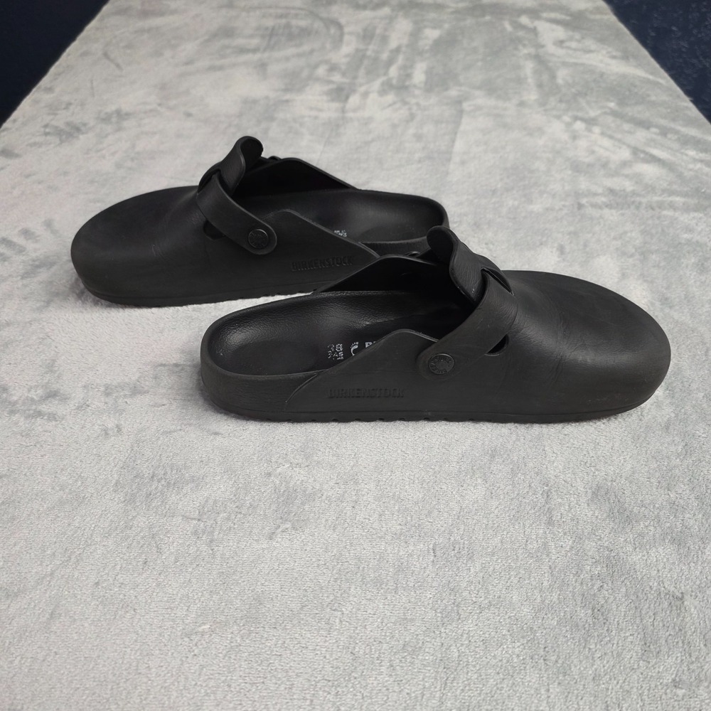 Womens BIRKENSTOCK Boston Essentials EVA Clogs Sz 38 Black Rubber